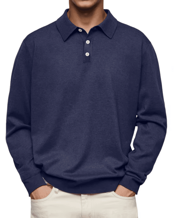 Jim | Polo casual de manga larga para hombre