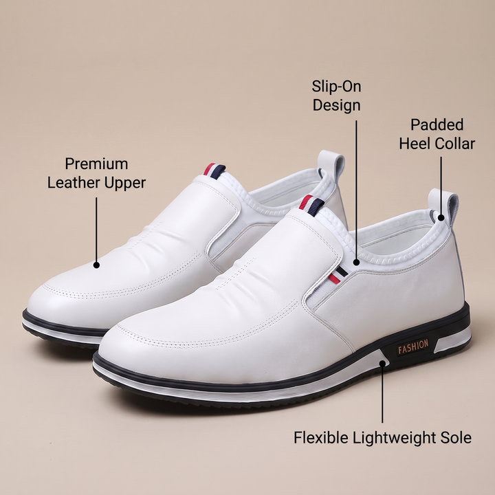 Zapatillas de piel sin cordones Liam