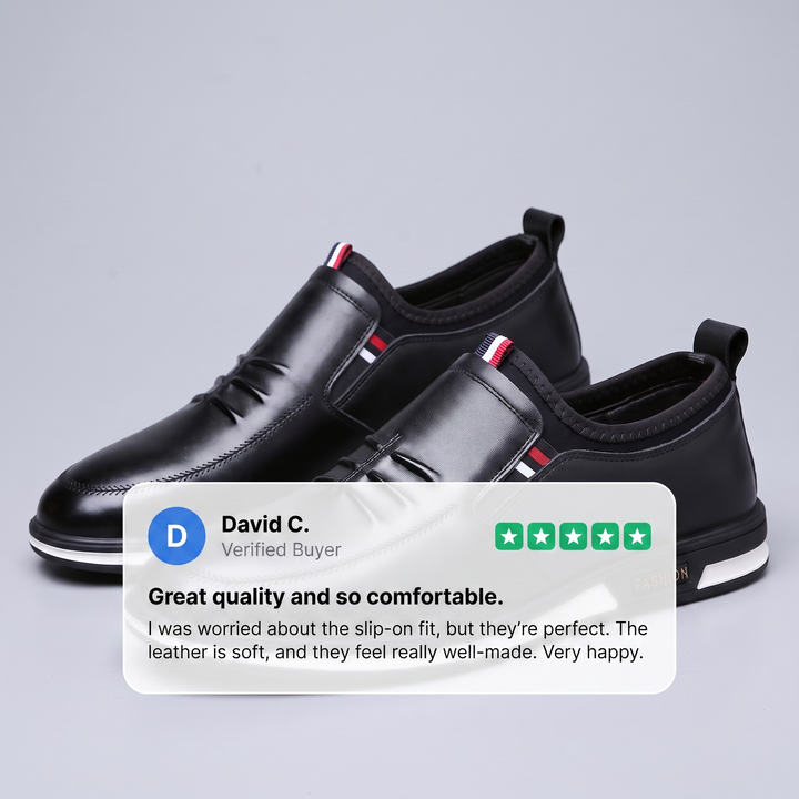 Zapatillas de piel sin cordones Liam