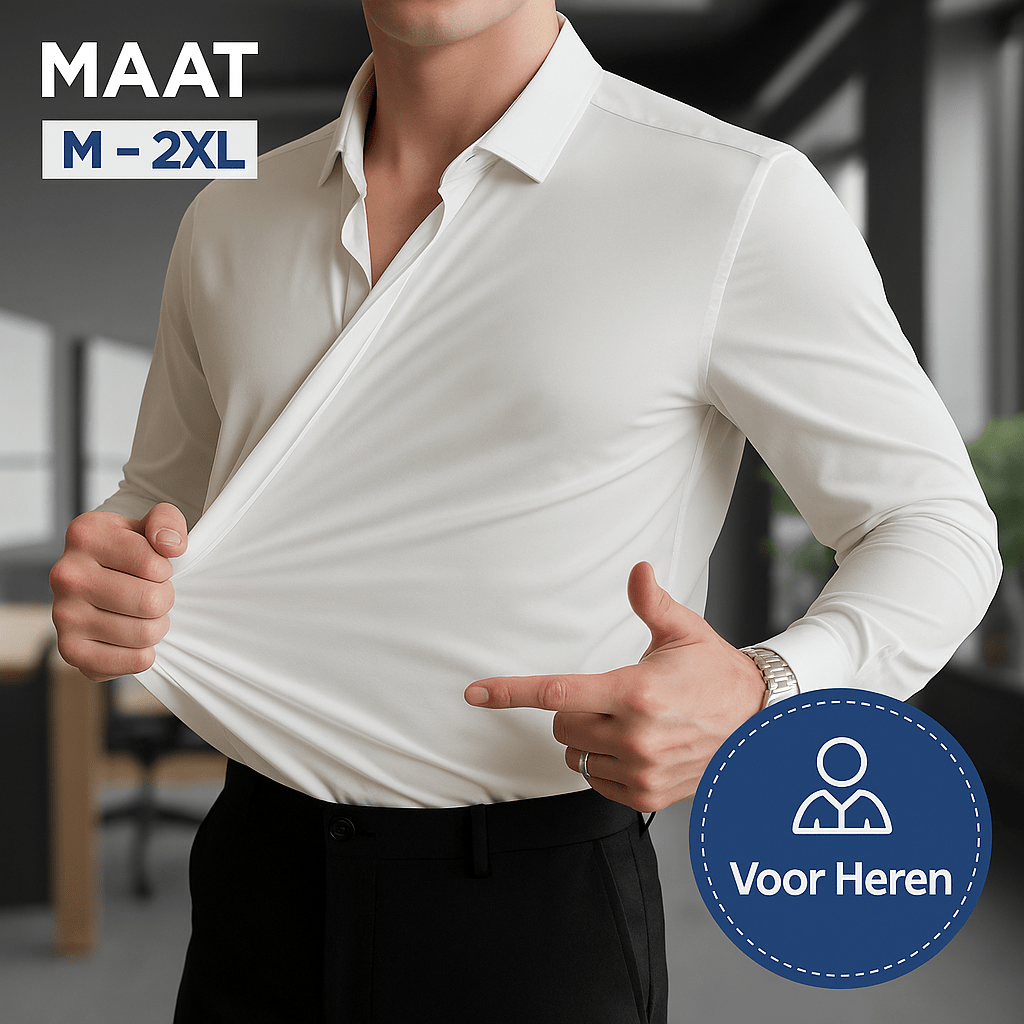 Mitchel | Camisa elástica antiarrugas para hombre
