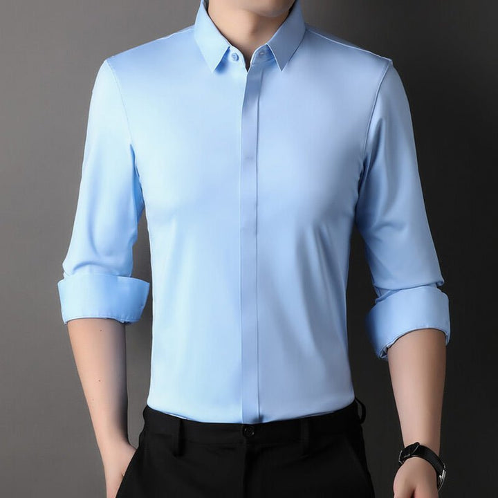 Mitchel | Camisa elástica antiarrugas para hombre