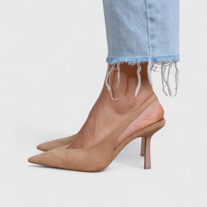 Tacones Ortopédicos Femeninos de Piel Auténtica
